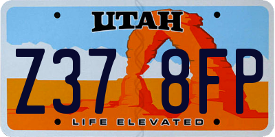 UT license plate Z378FP