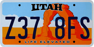 UT license plate Z378FS