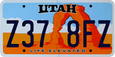 UT license plate Z378FZ