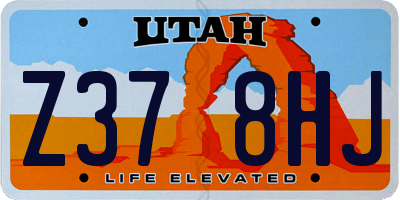 UT license plate Z378HJ
