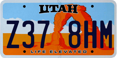 UT license plate Z378HM