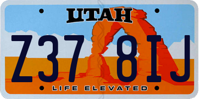 UT license plate Z378IJ