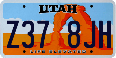 UT license plate Z378JH
