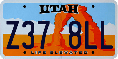 UT license plate Z378LL