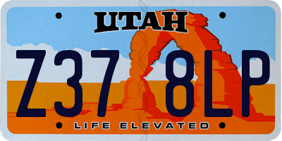 UT license plate Z378LP