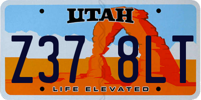 UT license plate Z378LT