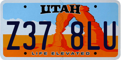UT license plate Z378LU