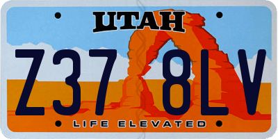 UT license plate Z378LV