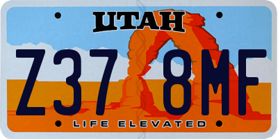 UT license plate Z378MF