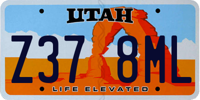 UT license plate Z378ML