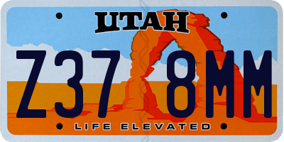 UT license plate Z378MM