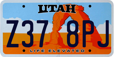 UT license plate Z378PJ