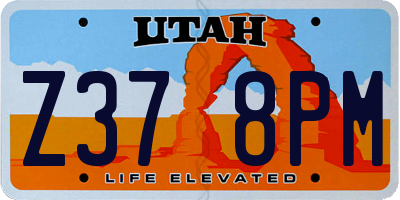 UT license plate Z378PM