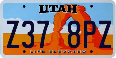 UT license plate Z378PZ