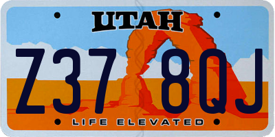 UT license plate Z378QJ
