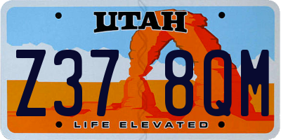UT license plate Z378QM