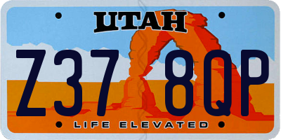 UT license plate Z378QP