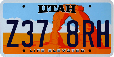 UT license plate Z378RH
