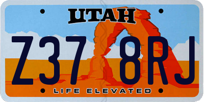 UT license plate Z378RJ