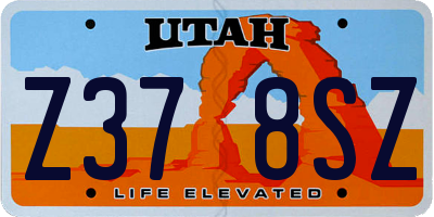 UT license plate Z378SZ