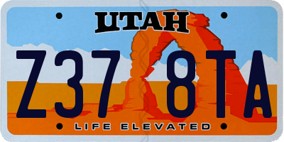 UT license plate Z378TA