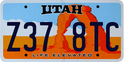 UT license plate Z378TC