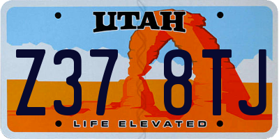 UT license plate Z378TJ