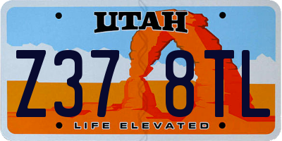 UT license plate Z378TL