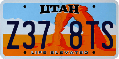 UT license plate Z378TS