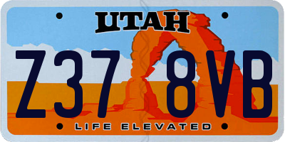 UT license plate Z378VB