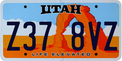 UT license plate Z378VZ