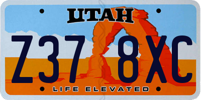 UT license plate Z378XC