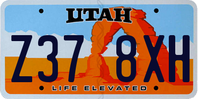 UT license plate Z378XH