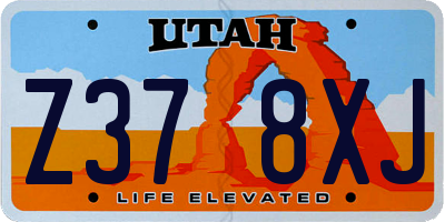 UT license plate Z378XJ