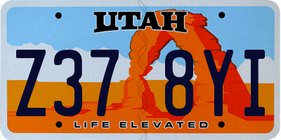 UT license plate Z378YI