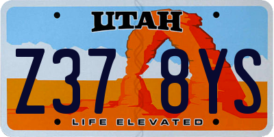 UT license plate Z378YS