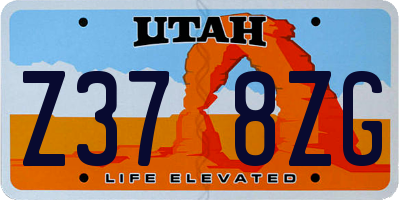 UT license plate Z378ZG
