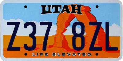 UT license plate Z378ZL