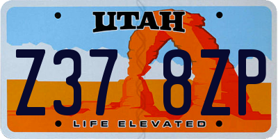 UT license plate Z378ZP