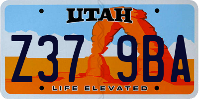UT license plate Z379BA