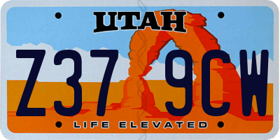UT license plate Z379CW