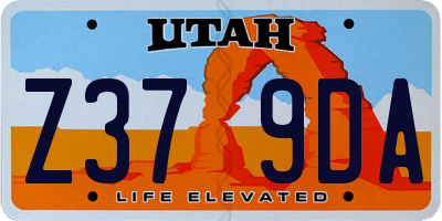 UT license plate Z379DA