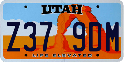 UT license plate Z379DM