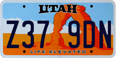 UT license plate Z379DN