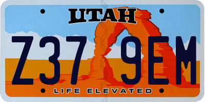 UT license plate Z379EM