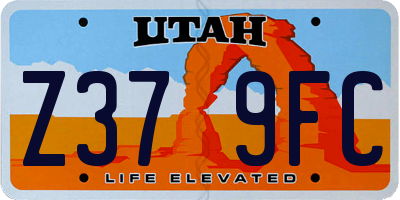 UT license plate Z379FC