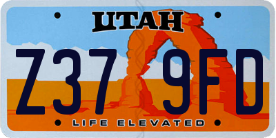 UT license plate Z379FD