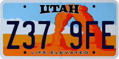 UT license plate Z379FE