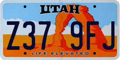 UT license plate Z379FJ