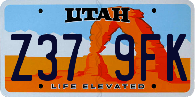 UT license plate Z379FK